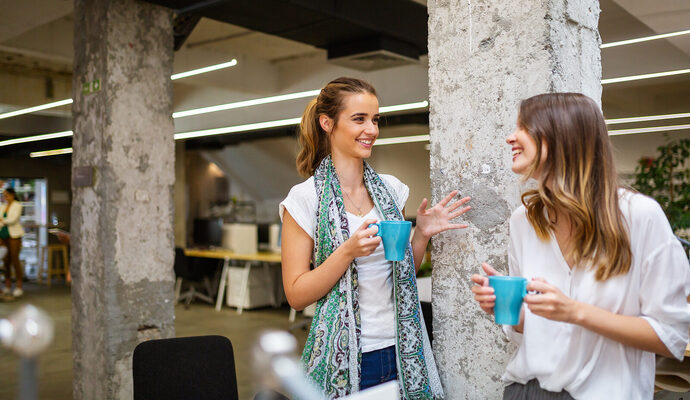 bigstock-Office-Coffee-Break-With-Two-B-451322529